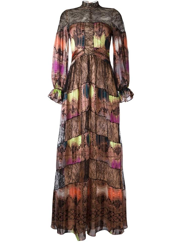 Etro Striped Paisley Print Lace Dress
