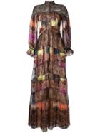 Etro Striped Paisley Print Lace Dress