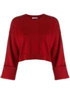 P.a.r.o.s.h. Crew Neck Cropped Jumper - Red