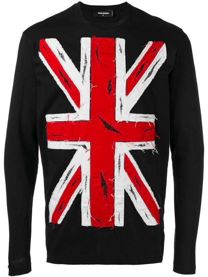 Dsquared2 - Union Jack Sweatshirt - Men - Cotton - M, Black, Cotton