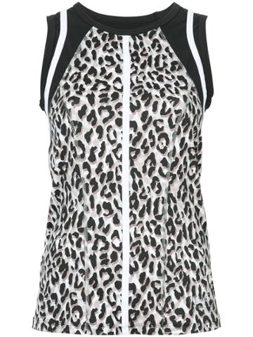 Marc Cain Leopard Print Sports Top - Black