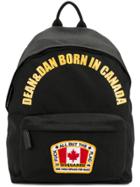 Dsquared2 Dean & Dan Born In Canada Backpack - Black