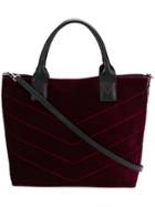 Pinko Large Velvet Shopping Bag - Red