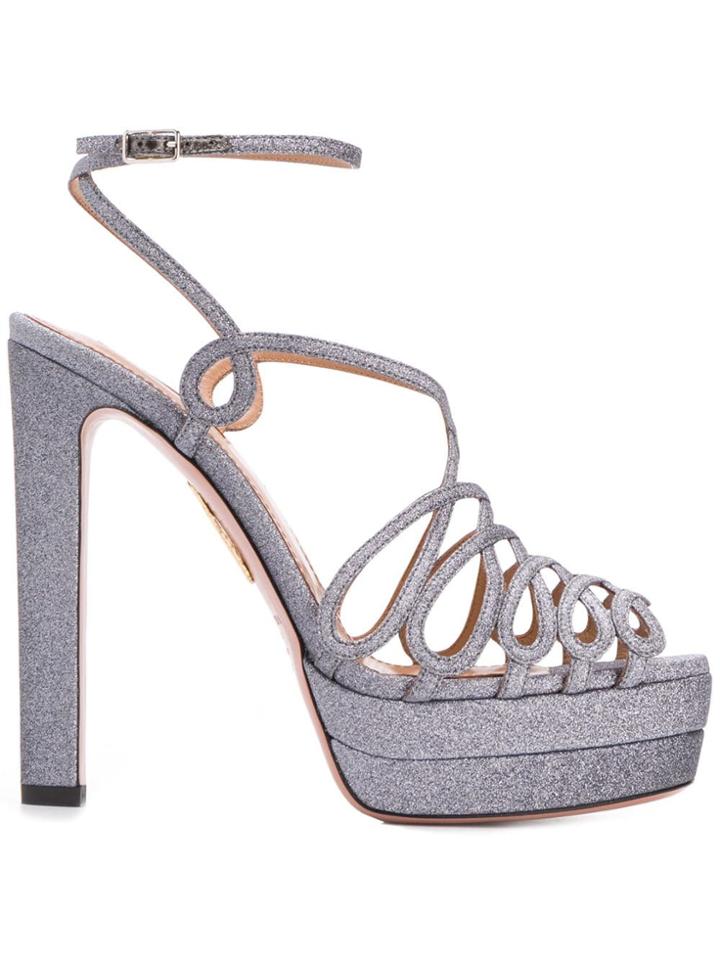Aquazzura Monroe Plateau 130 - Metallic