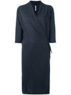 Humanoid Wrap Dress, Women's, Size: Medium, Blue, Cotton/lyocell