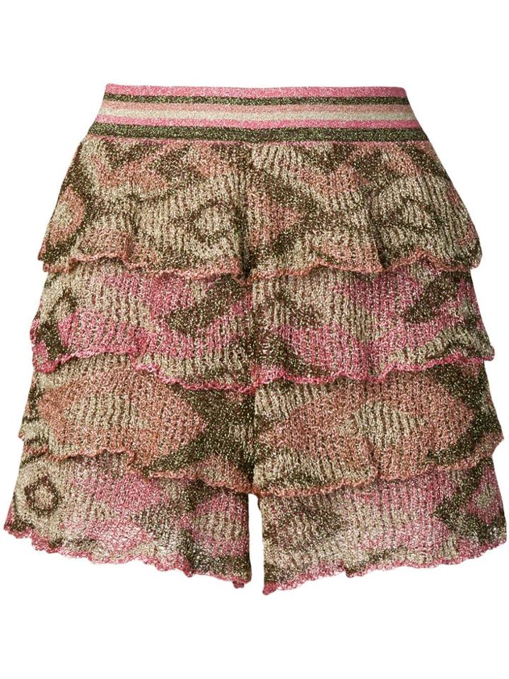 Missoni Ruffle Shorts - Pink