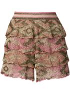 Missoni Ruffle Shorts - Pink