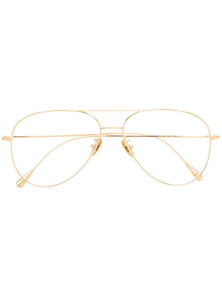 Cutler & Gross Aviator Framed Glasses - Metallic