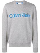 Calvin Klein Logo Intarsia Jumper - Grey