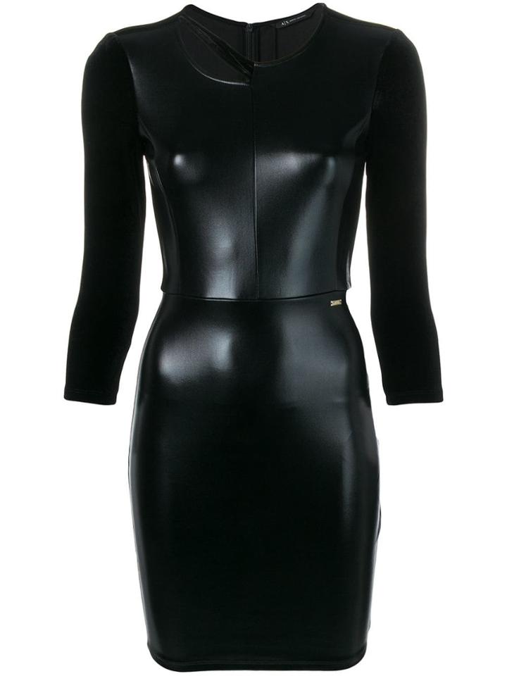 Armani Exchange Fitted Mini Dress - Black
