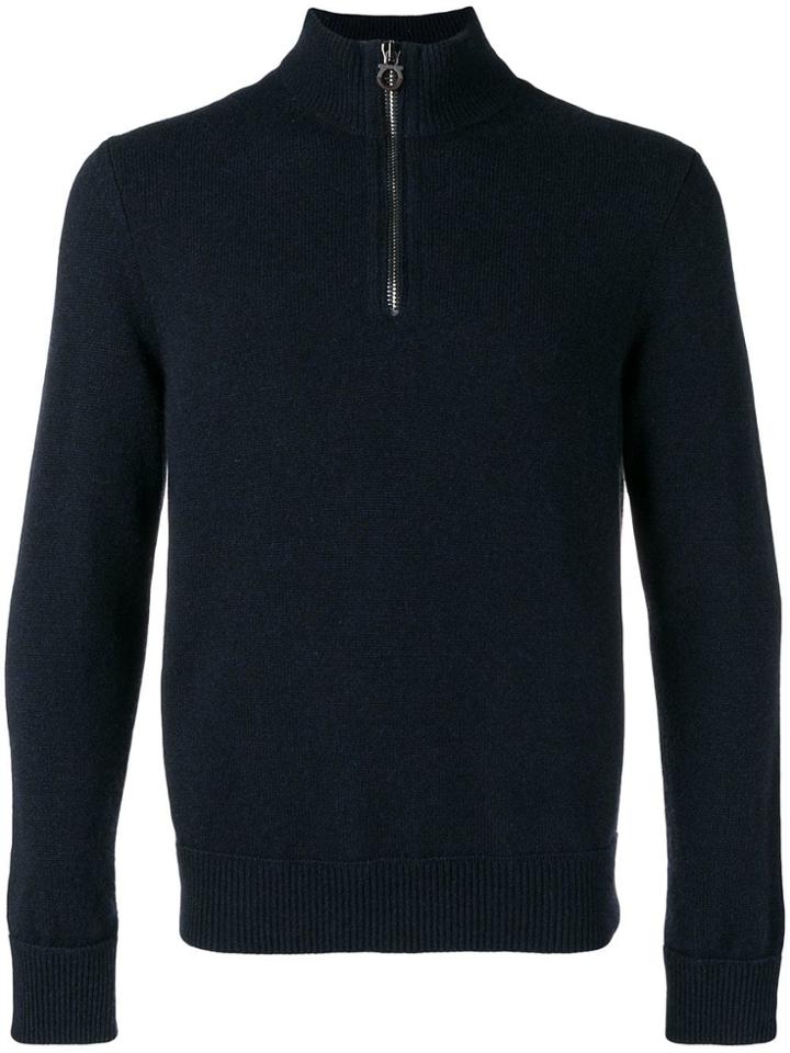 Salvatore Ferragamo Salvatore Ferragamo - Man - Zip Knit - Blue