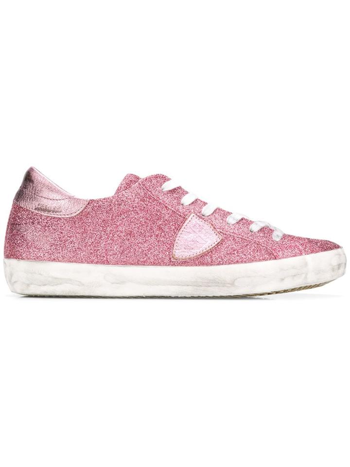 Philippe Model Paris Glitter Sneakers - Pink