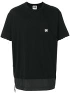Les Hommes Urban Contrast Logo T-shirt - Black