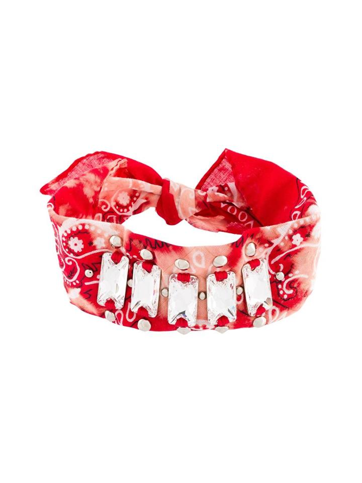 Dannijo Harrison Bandana Necklace - Red