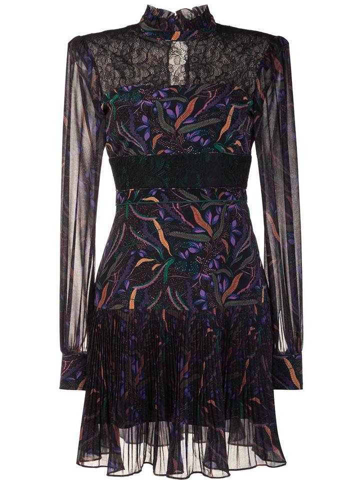 Saloni 'dina' Dress, Women's, Size: 6, Black, Silk/polyester