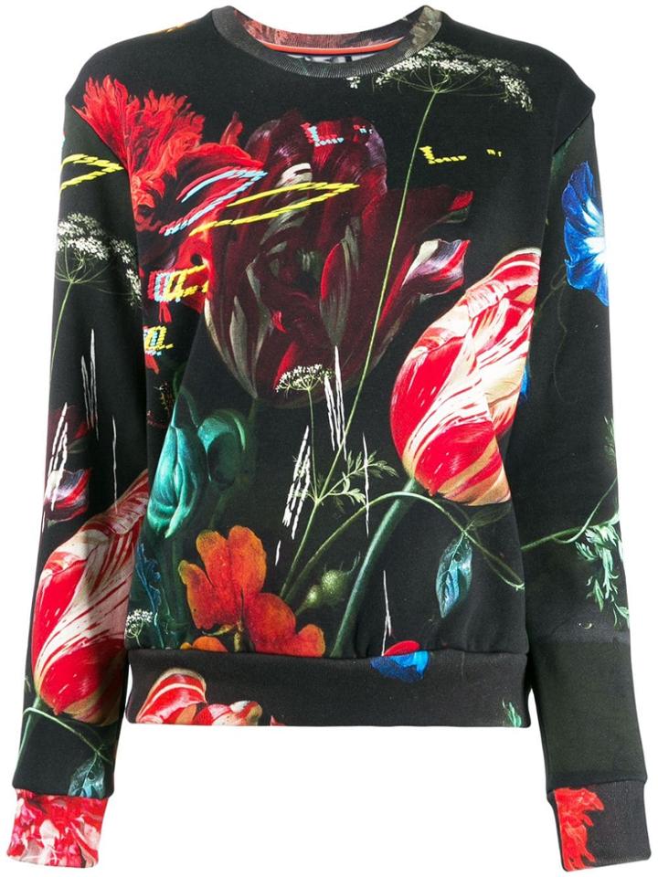 Paul Smith Graphic Floral Print Sweatshirt - Black