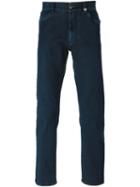 Canali Slim Fit Jeans, Men's, Size: 50, Blue, Cotton/spandex/elastane