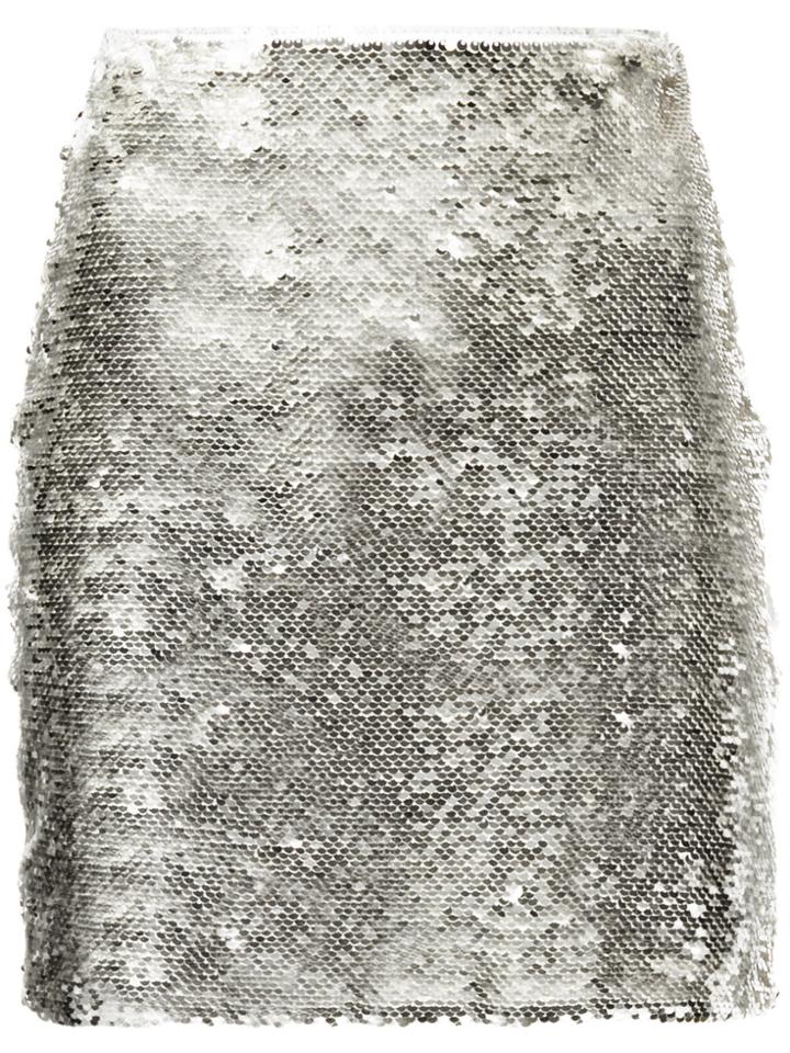 Misha Collection Short Fitted Skirt - Metallic