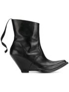 Unravel Project Slanted Heel Ankle Boots - Black