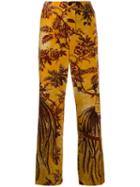 F.r.s For Restless Sleepers Printed Straight-leg Trousers - Yellow