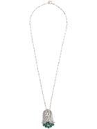 Sonia Rykiel Crystal Embellished Pendant Necklace - Metallic