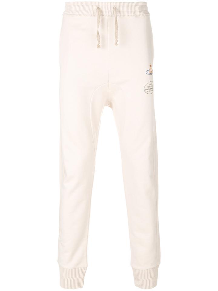 Vivienne Westwood Organic Embroidered Trackpants - Nude & Neutrals