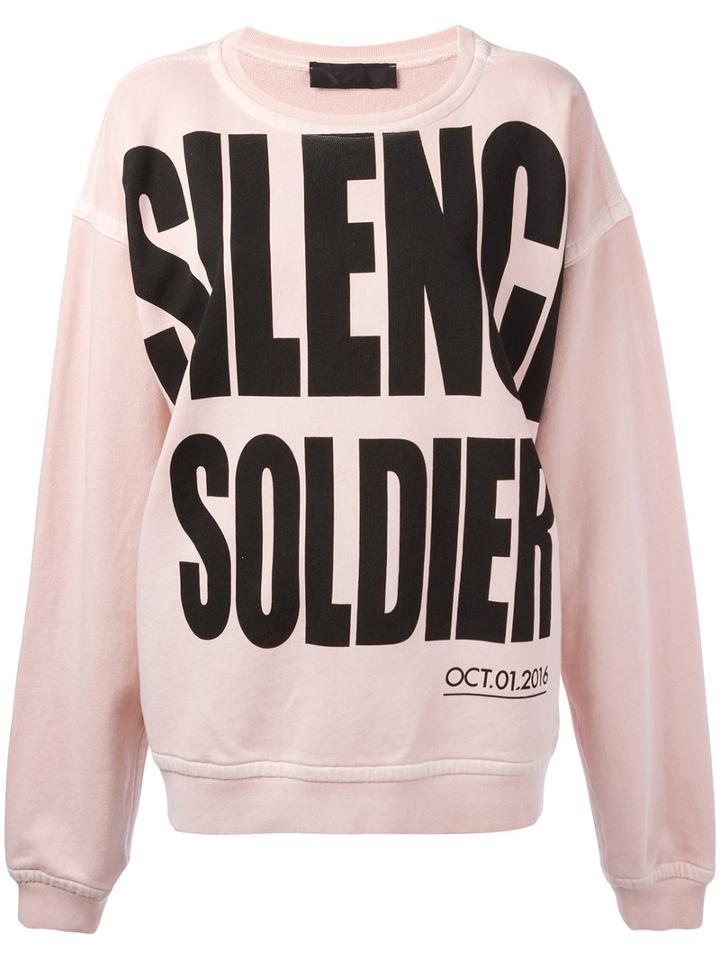 Haider Ackermann - 'silence Soldier' Oversized Sweatshirt - Women - Cotton - L, Women's, Pink/purple, Cotton