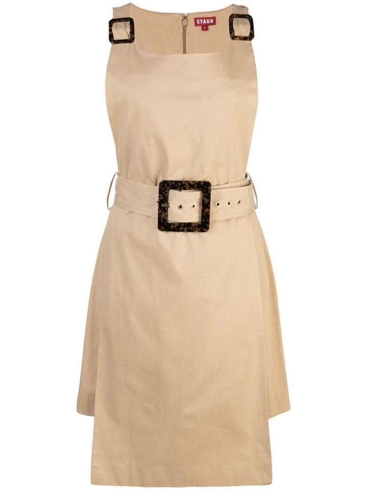 Staud Buckle Dress - Neutrals
