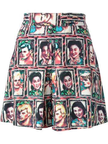 Jean Paul Gaultier Vintage 'jpg' Portrait Print Shorts
