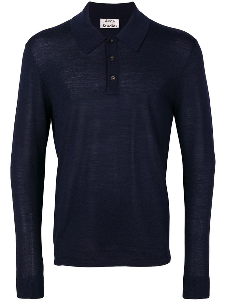 Acne Studios Nadirr Polo Sweater - Blue