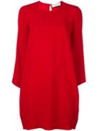 Gianluca Capannolo Longsleeved Round Neck Dress, Women's, Size: 40, Red, Acetate/viscose