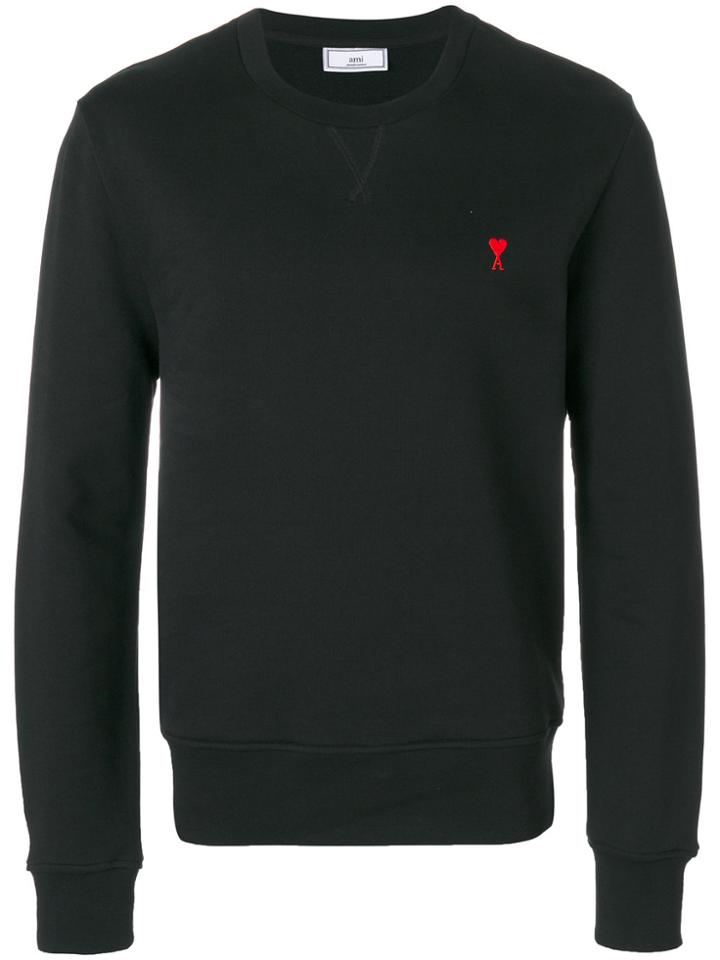 Ami Alexandre Mattiussi Embroidered Logo Sweatshirt - Black