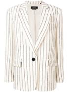 Isabel Marant Pinstripe Textured Blazer - White