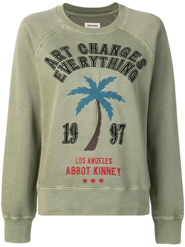 Zadig & Voltaire Upper Brode Palm Sweater - Green