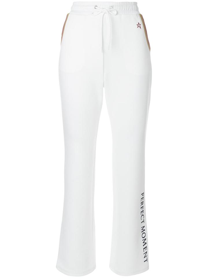 Perfect Moment Logo Print Track Trousers - White