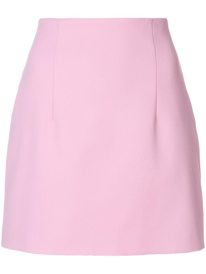 Off-white A-line Mini Skirt - Pink & Purple