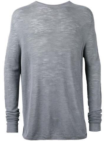 Onebyme - Seamless Jumper - Men - Linen/flax/viscose - 3, Grey, Linen/flax/viscose