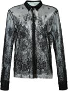 Off-white - Lace Detail Shirt - Women - Silk/polyamide/viscose - M, Women's, Black, Silk/polyamide/viscose