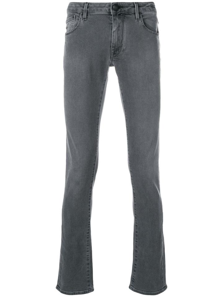 Jacob Cohen Slim-fit Jeans With Pocket Square - Grey