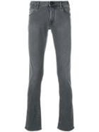 Jacob Cohen Slim-fit Jeans With Pocket Square - Grey