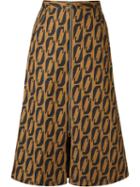 Andrea Marques Printed Midi Flared Skirt