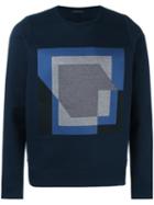 Pal Zileri Square Print Sweatshirt, Men's, Size: Medium, Cotton/polyester