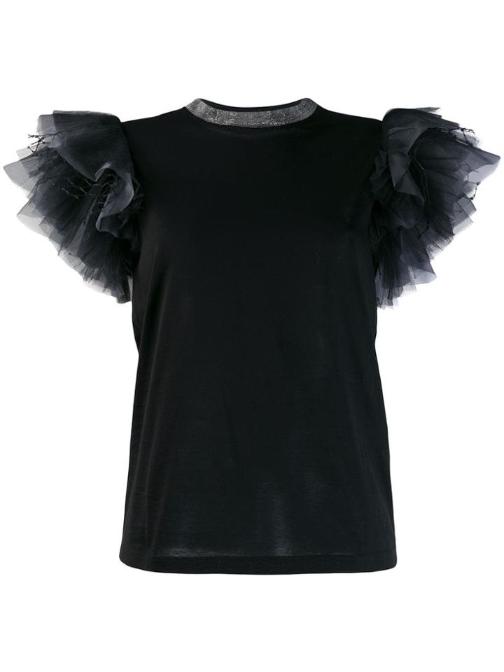 Fabiana Filippi Ruffle Trim Shoulders - Black