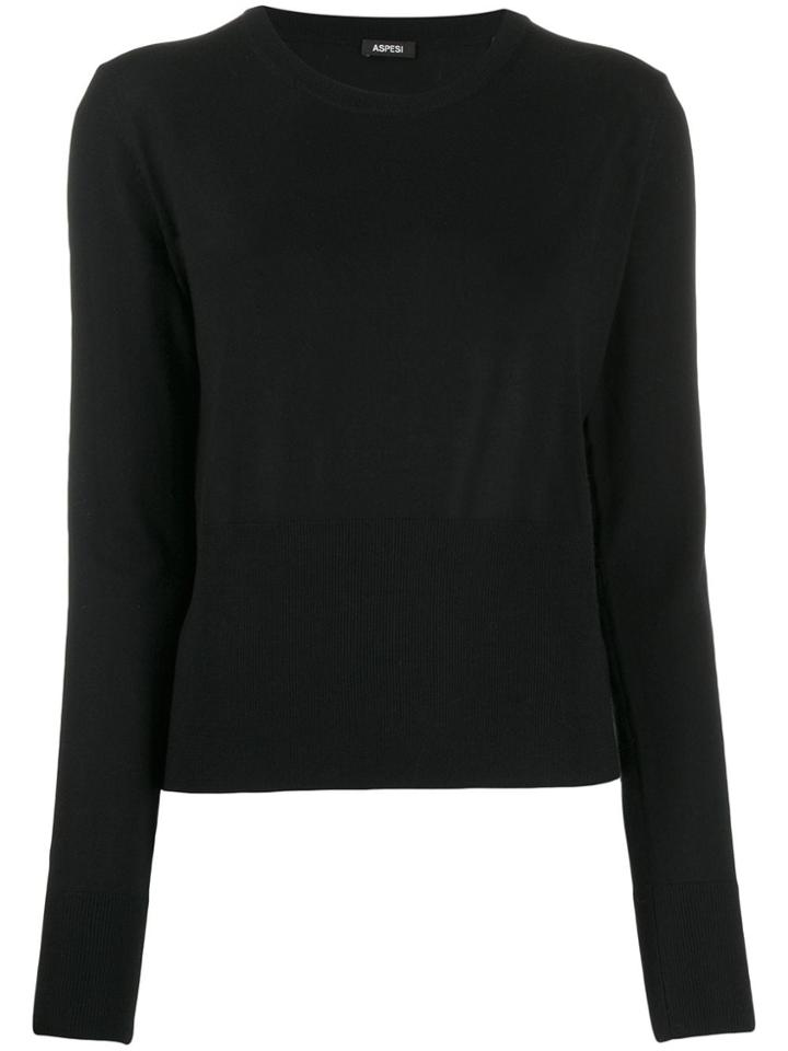 Aspesi Fine Knit Jumper - Black