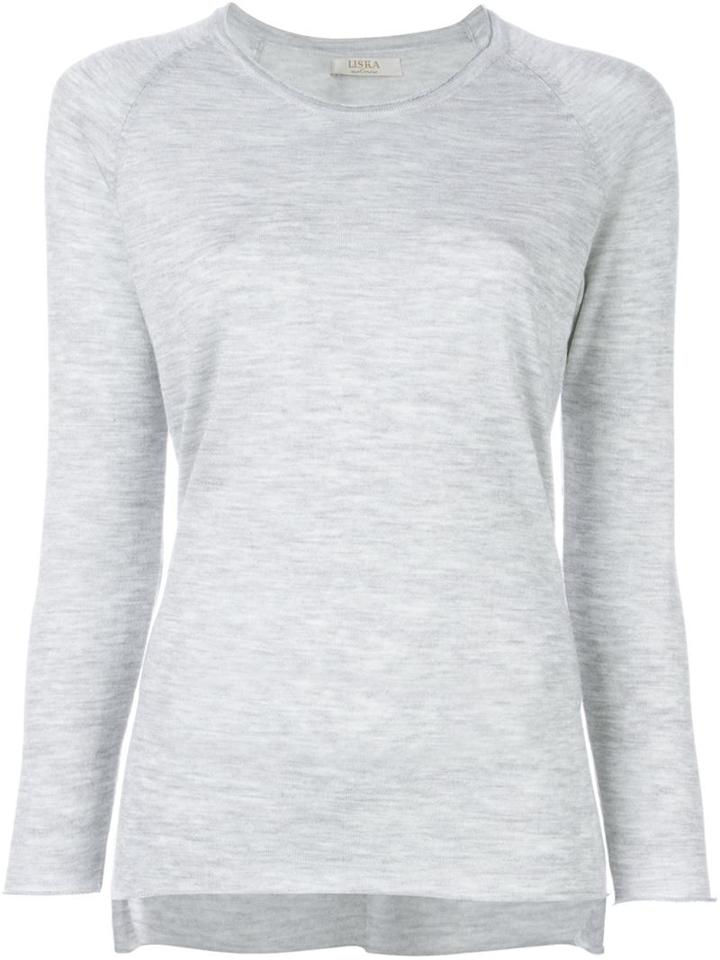 Liska Raglan Sleeve Sweater, Women's, Size: Medium, Grey, Silk/cashmere/merino