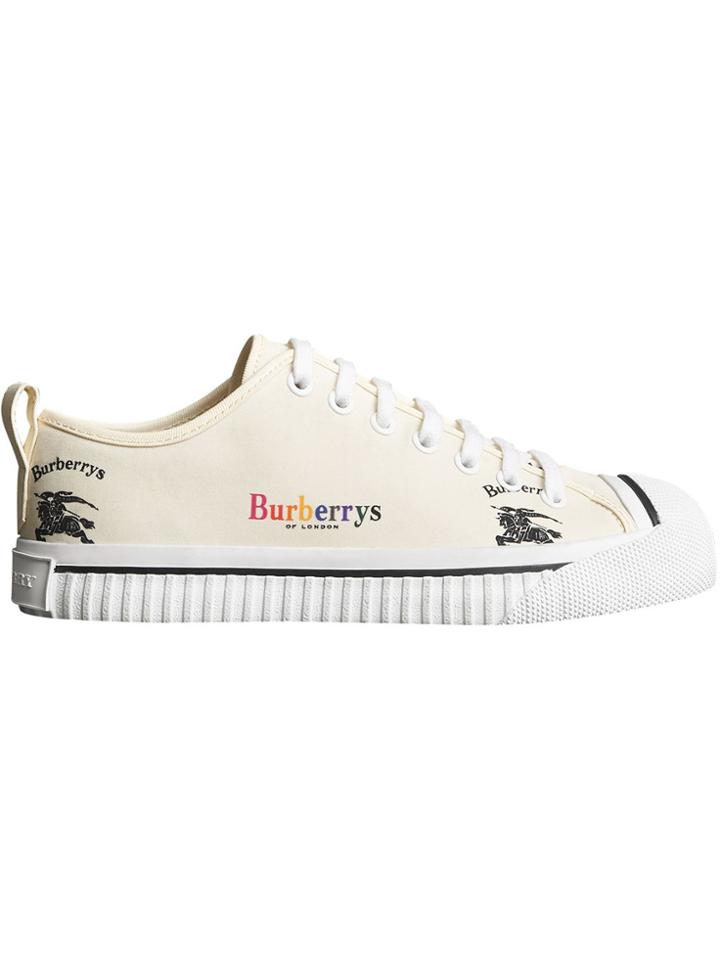 Burberry Archive Logo Cotton Sneakers - White