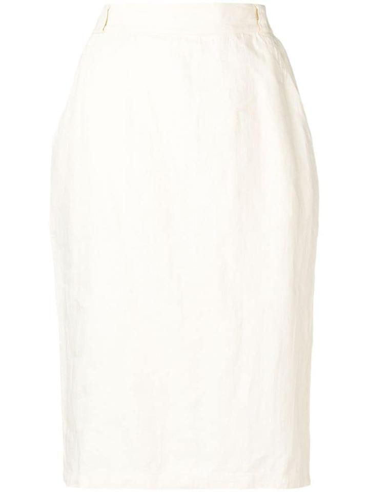 Versace Pre-owned 1980's Pencil Skirt - White