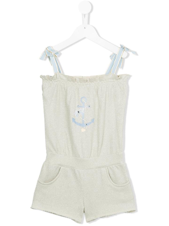 Lapin House Anchor Print Playsuit, Girl's, Size: 8 Yrs, Nude/neutrals