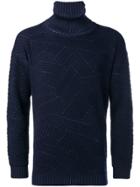Giorgio Armani Turtleneck Jumper - Blue