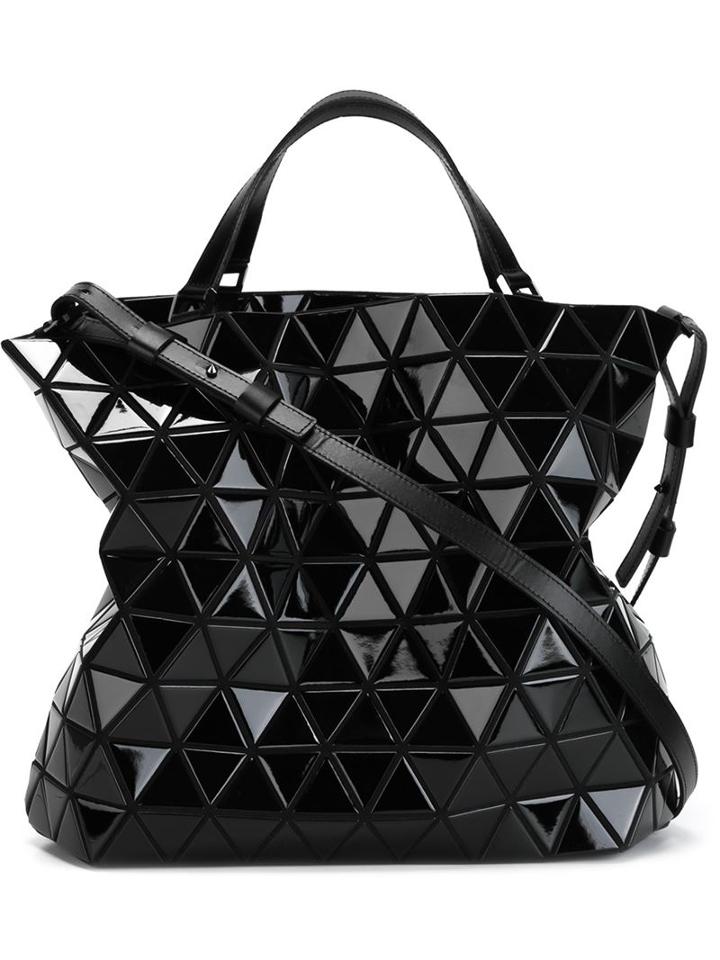 Bao Bao Issey Miyake Crystal-3 Tote, Women's, Black, Calf Leather/nylon/polyester/pvc